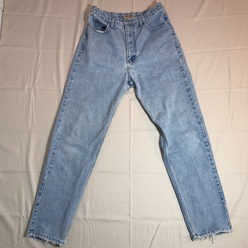 Vintage GUESS Jeans 32 High Rise Straight Leg Distressed 90s USA Boyfriend Fit